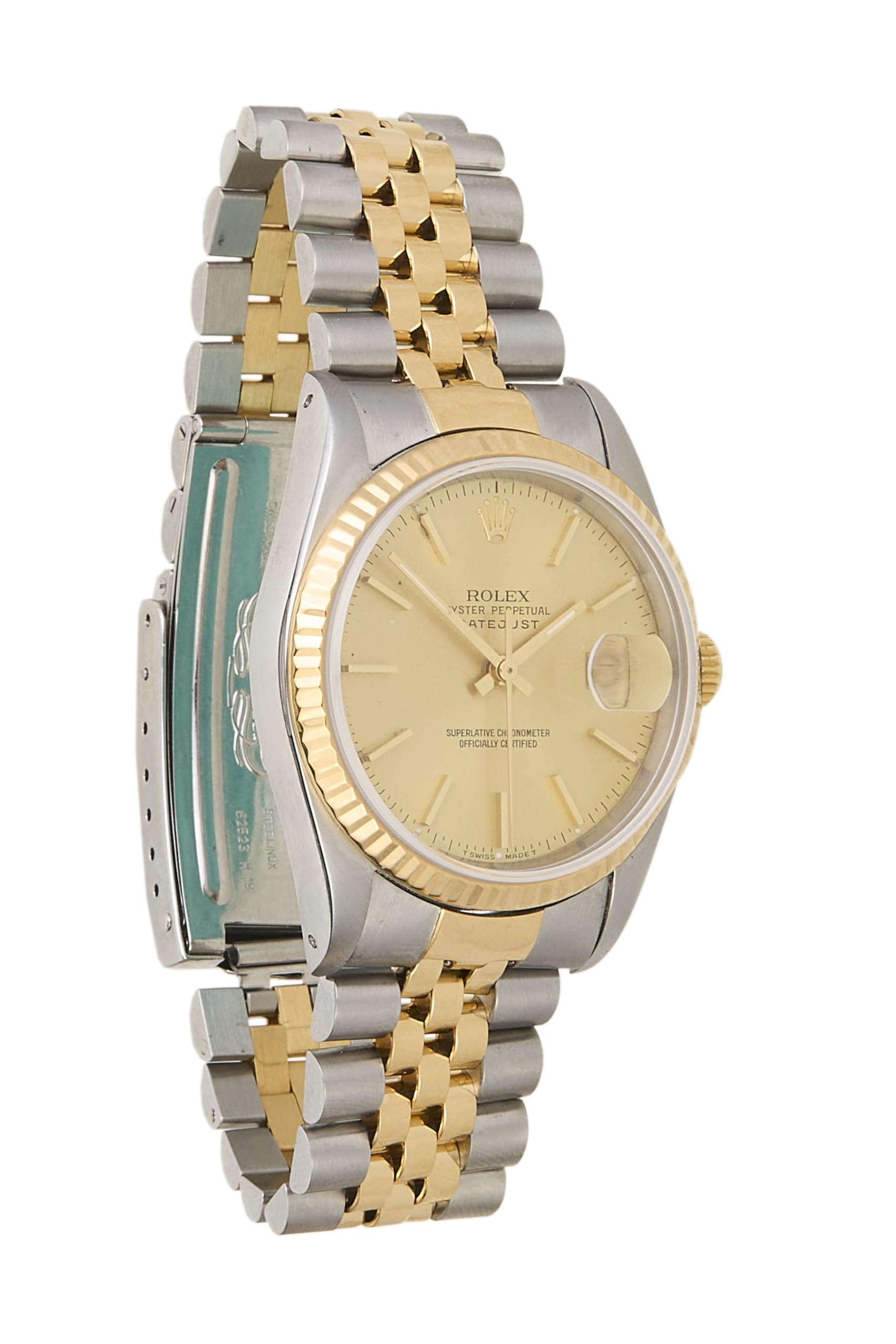 Pre-loved Stainless Steel Datejust Champagne Dial 16233 36mm, Gold