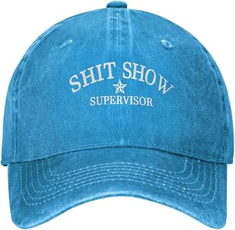 Funny Hats Shit Show Supervisor Hat for Men Women,White Elephant Gifts for Coworkers Friends