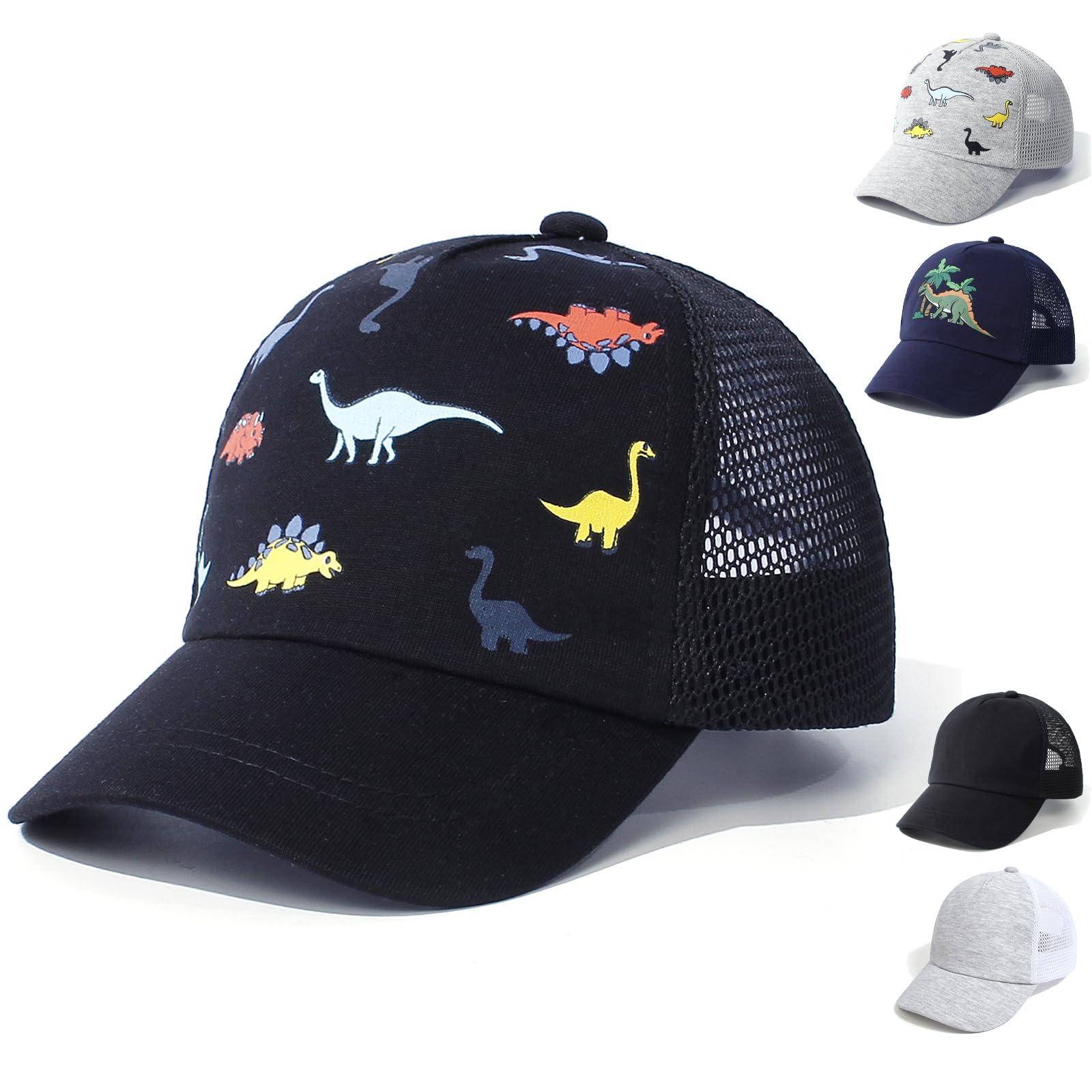 QIYIENDIAN Baby Toddler Gorras Ajustable Sol Sombreros Dinosaurio Solid Color Sombrero Niños Niños Niñas