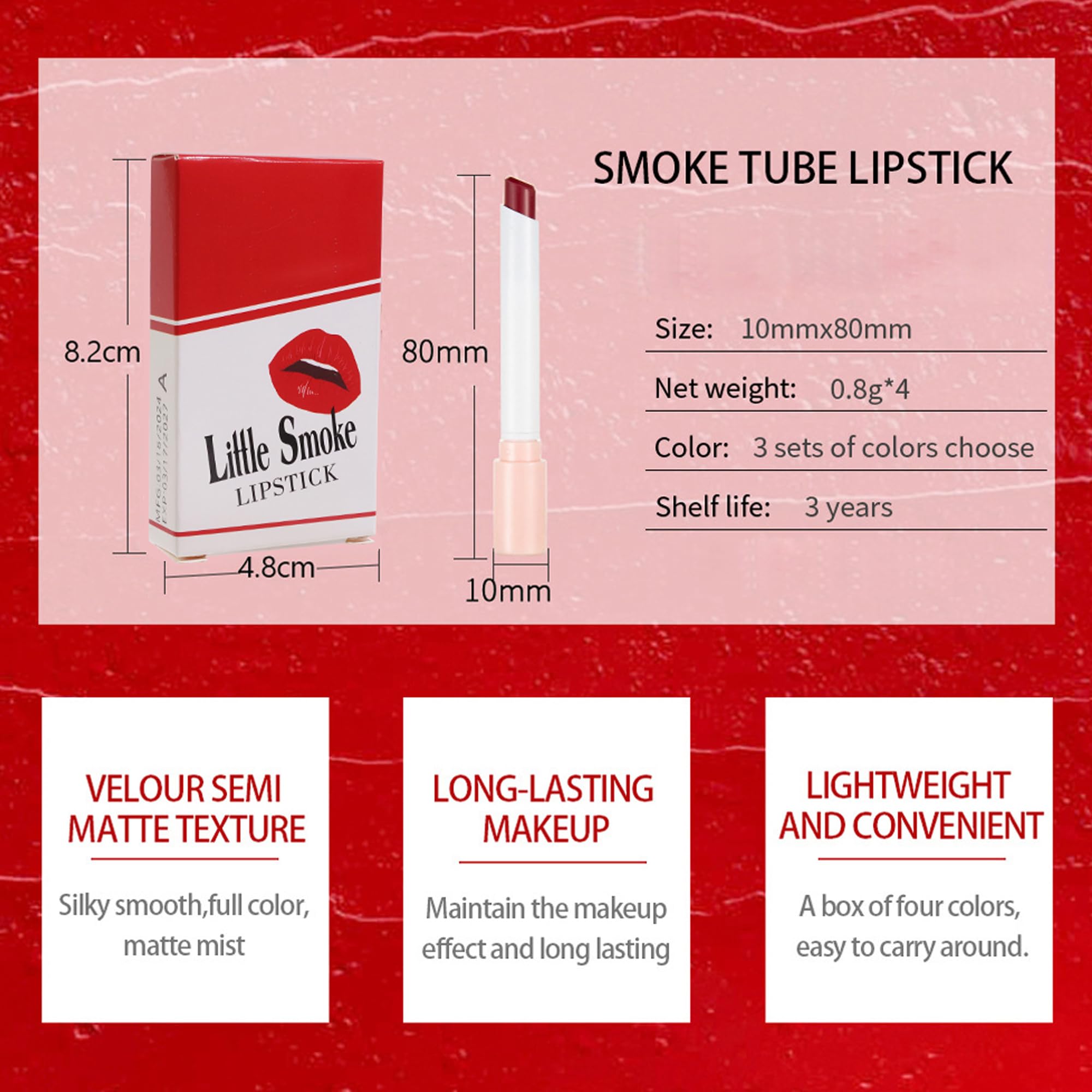 cigarette lipstick amazon Amazon.com : BEUKING 4Pcs Cigarette Case Lipstick Long-Lasting Non-Sticky  Matte Nude Lipstick Set Lightweight Mini Velvety Lip Gloss Little Smoke  Tube Style Lip Tint Festivals Gift for Women Daily Lip Makeup (A) :