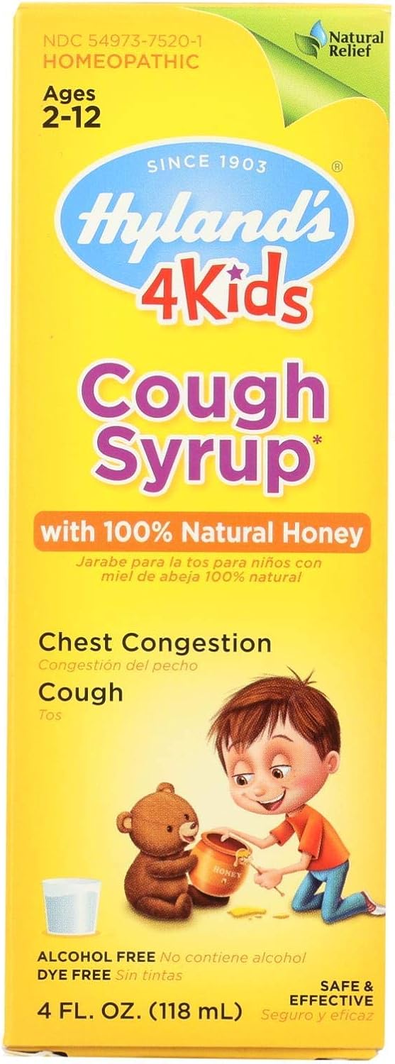Hyland's Cough Syrup with 100 Natural Honey 4 Kids 4 oz