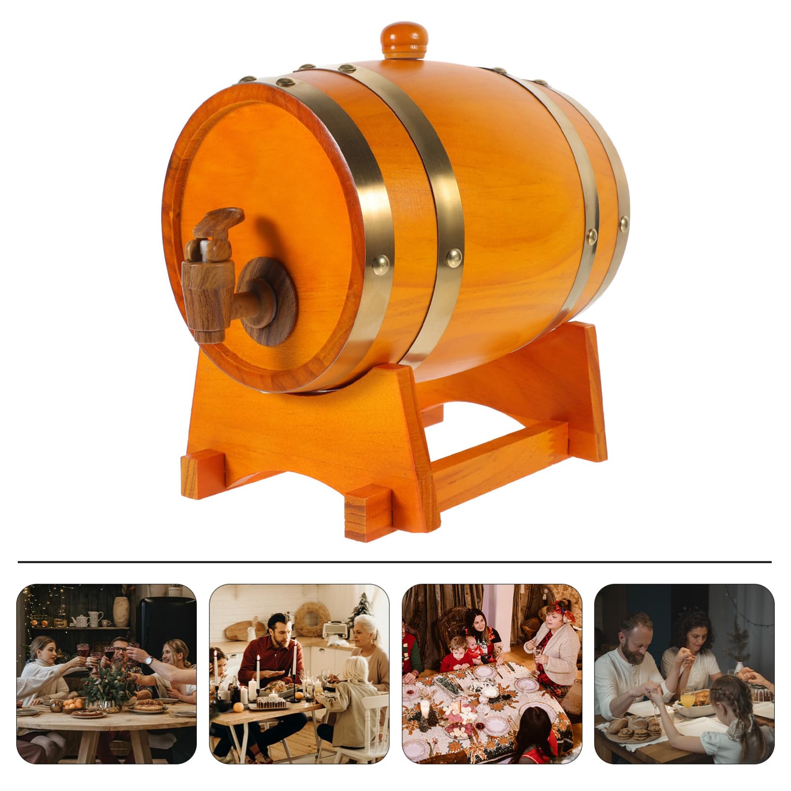 OUNONA Barril de Vino de Madera para Almacenar Vino Tinto Dispensador de Madera para Bebidas Barril de Cerveza para Añejar Restaurante o Bar
