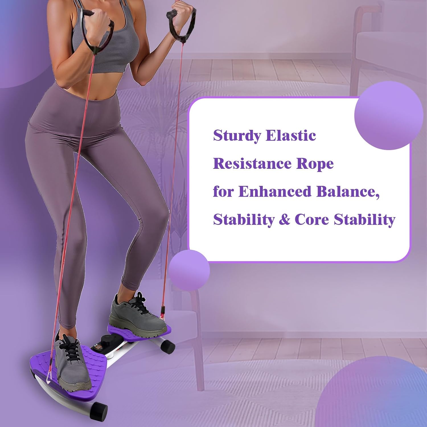 Waist Twister Ab Machine, 330 lbs Capacity, Noiseless Anti-Slip Twist Board with Resistance Bands, Adjustable Tension Knob & Foot Massage, Digital Display Tracks Time, Reps & Calories, Home Core Trainer for Men & Women