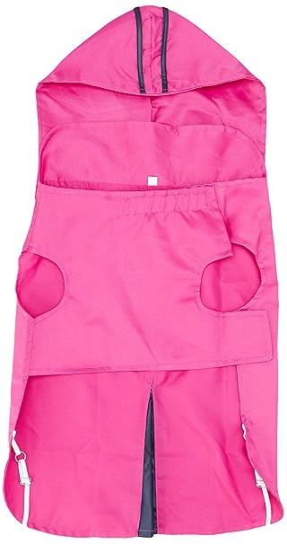 Choostix Dog Rain Coat, Hoodie, Light Weight and Waterproof, Pink, Large 18