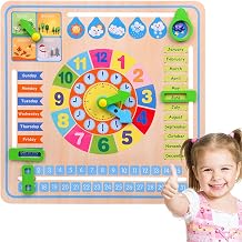 Learning Clock,Children Educational Watch,Children Time Clock,Toddler Clock,Preschool Educational Toys for Kids Nursery,Preschool Educational Toys for Boys and Girls,Montessori Watches for