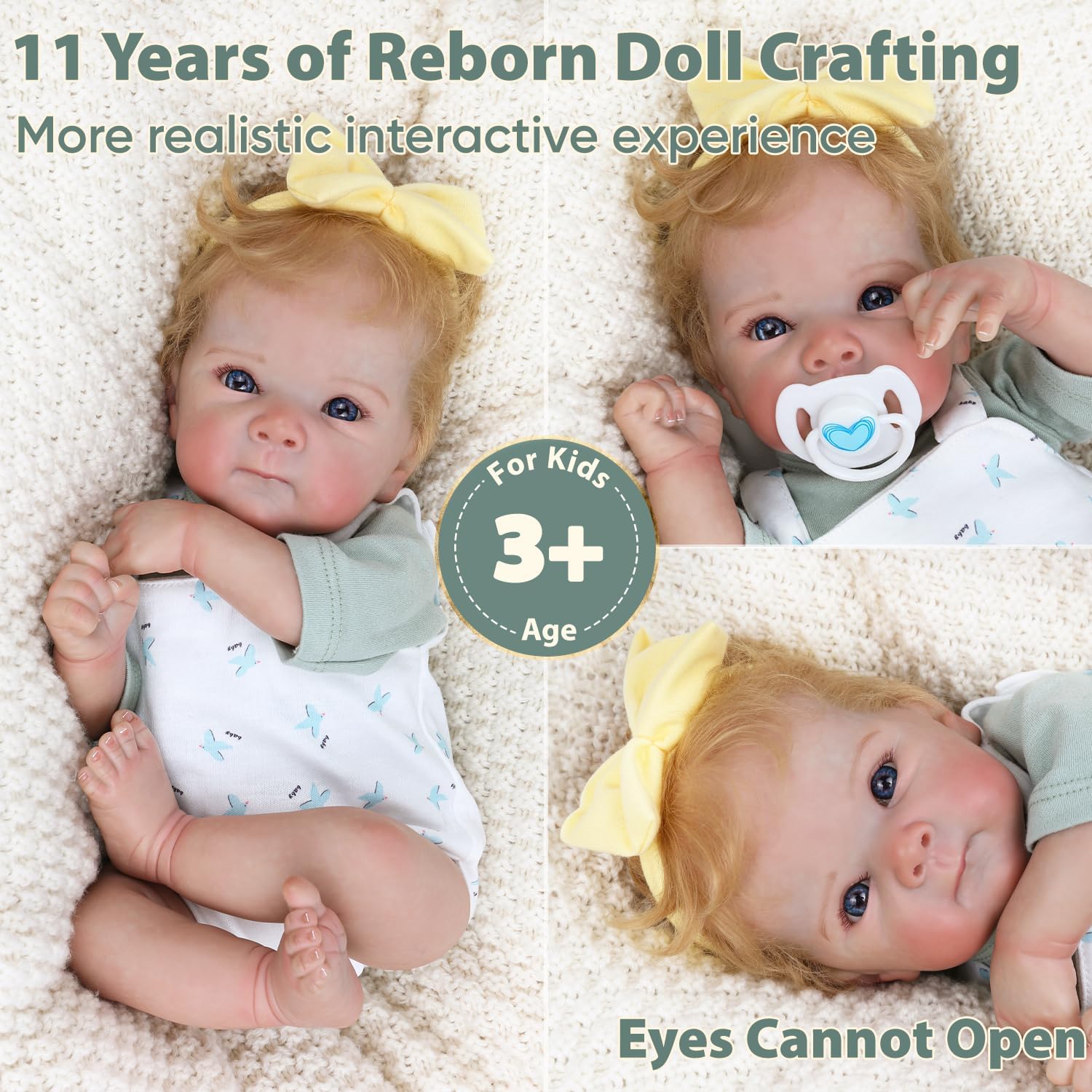 WOOROY Bundle of Realistic Reborn Baby Dolls 18'' Girl and 18''Boy