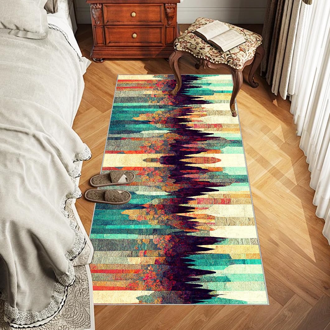 Długi korytarz dywanik kuchenny, dywanik do przedpokoju, długa wycieraczka wewnętrzna, zmywalny antypoślizgowy dywan do wnętrz 60 x 150 cm dywanik przed zlewem do kuchni, przejście, sypialnia