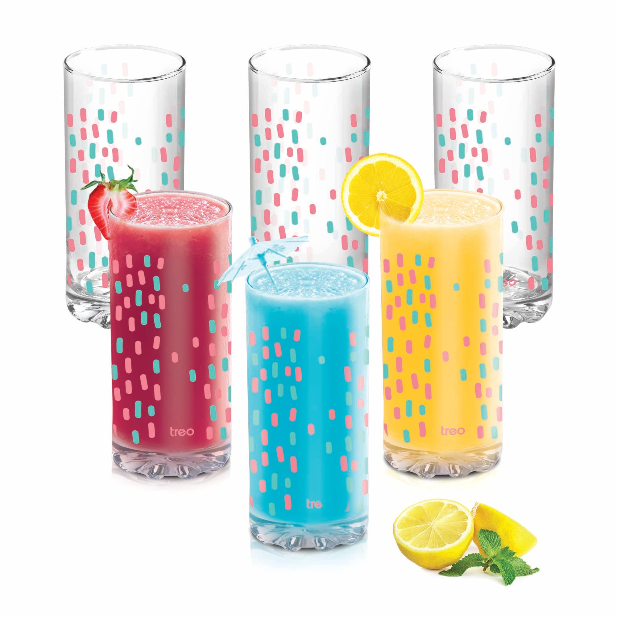 Treo by Milton D Ziner Torrent Glass Set of 6, 316 ml, Rainbow Sprinkles (B0CY2STKSJ) Amazon Price History, Amazon Price Tracker