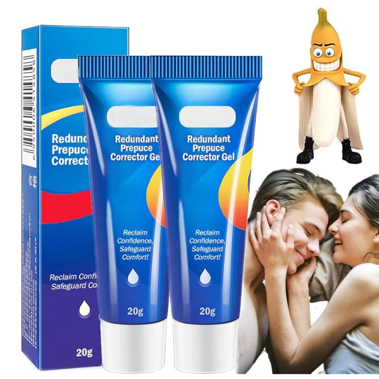 BruteCo Redundant Prepuce Corrector Gel,Natural Ingredients Phimosis Foreskin Correction Gel,Correction Gel for Excessive Foreskin,Fast and Gentle Action (2pcs)