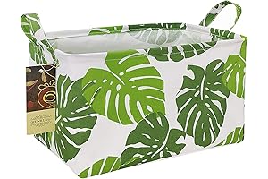 HUNRUNG Cute Lime Green Canvas Organizer Bin
