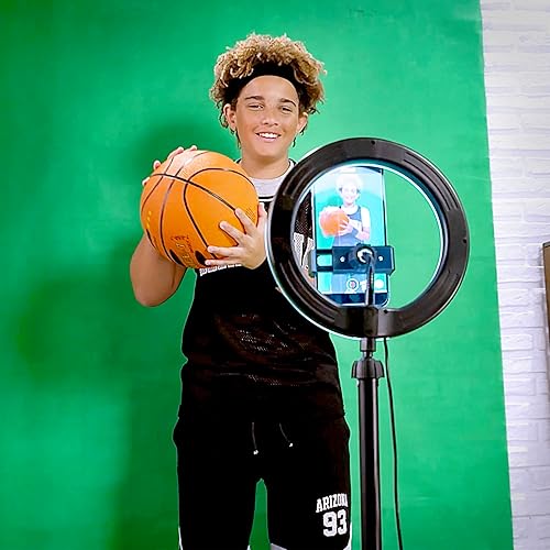 Miniatura 27 de Canal Toys Studio Creator 360 - Kit de creación de video, pantalla verde y trípode, rastreador de cara y movimiento, anillo de luz de 10 pulgadas