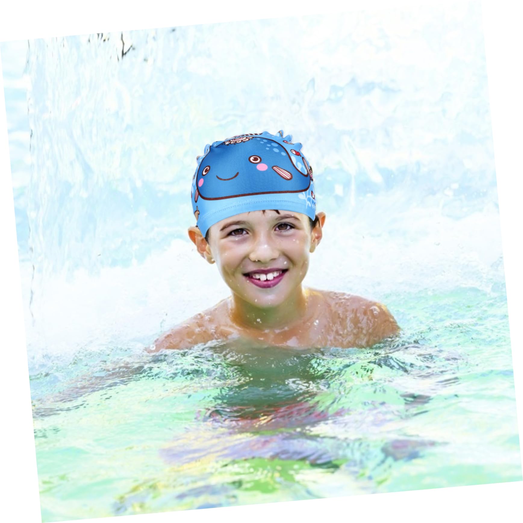 TOYANDONA Gorro De Natación Infantil con Divertidos Tapa De Natación Y Elástica para Piscina Y Actividades Acuáticas
