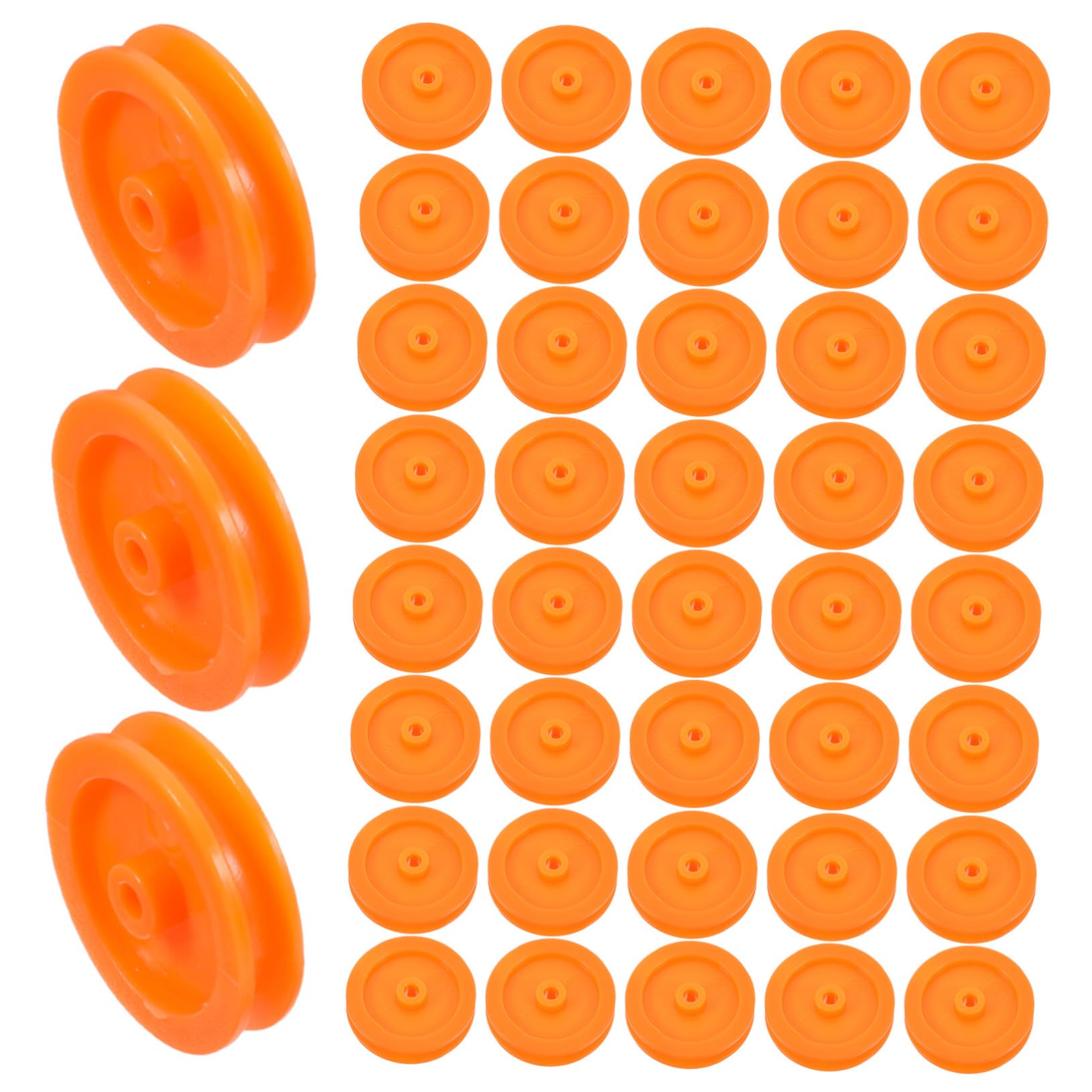 PLAFOPE 100Pcs Plastic Mini Pulley Wheels for Airplane and Car Models Gear Motor Accessories for Craft Projects and Educational Use