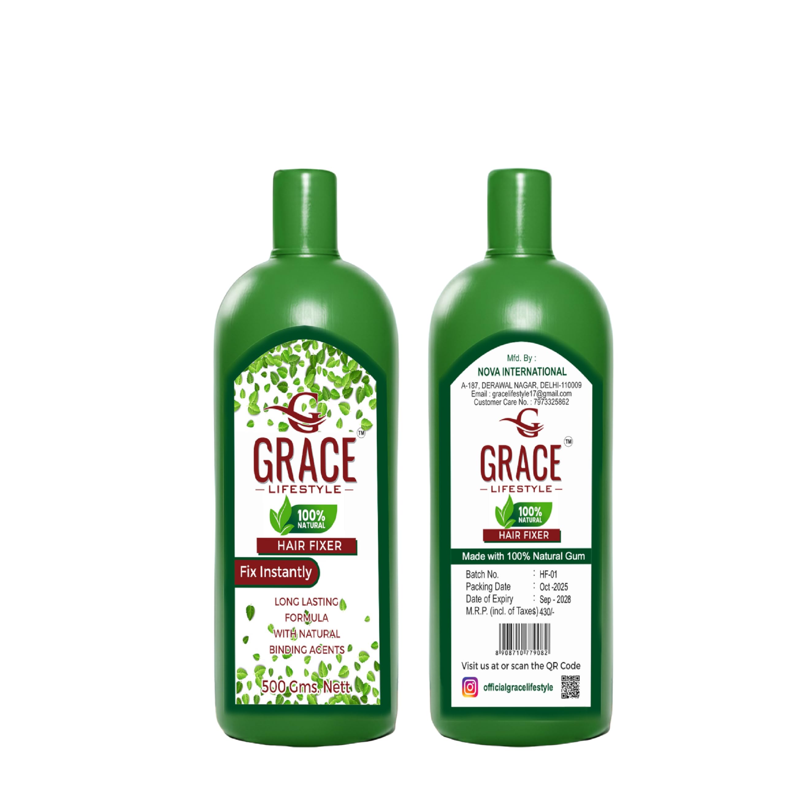 Grace Hair Fixer - Long Lasting, Strong Hold and Pleasant Fragrance (500 Gms) (1, 500, Millilitres)-image-39