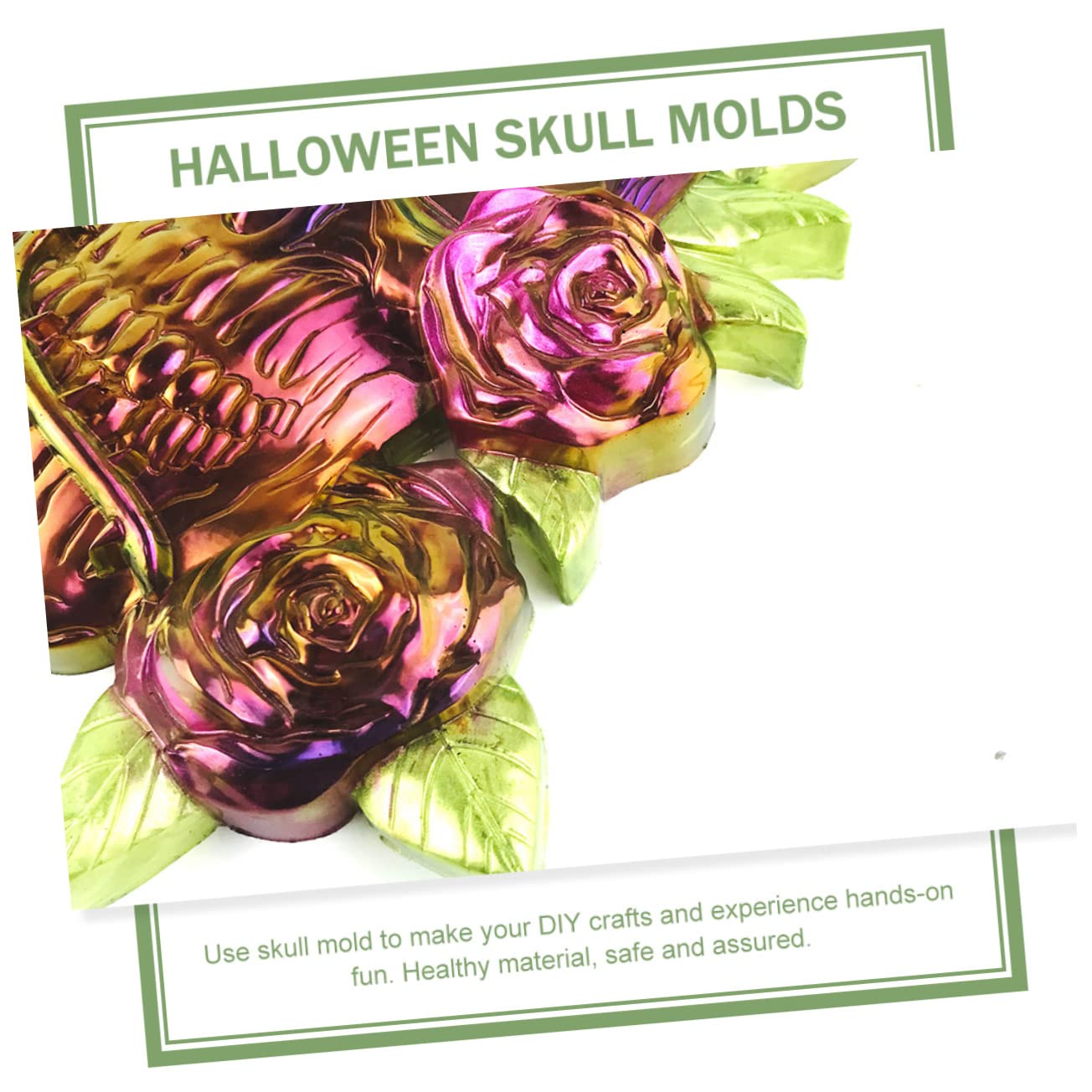 TEHAUX 5pezzi Stampo Silicone Skull Per Decorazioni Halloween Silicone Flessibile e Riutilizzabile Creazione Facile Di Ornamenti e Ghiaccio