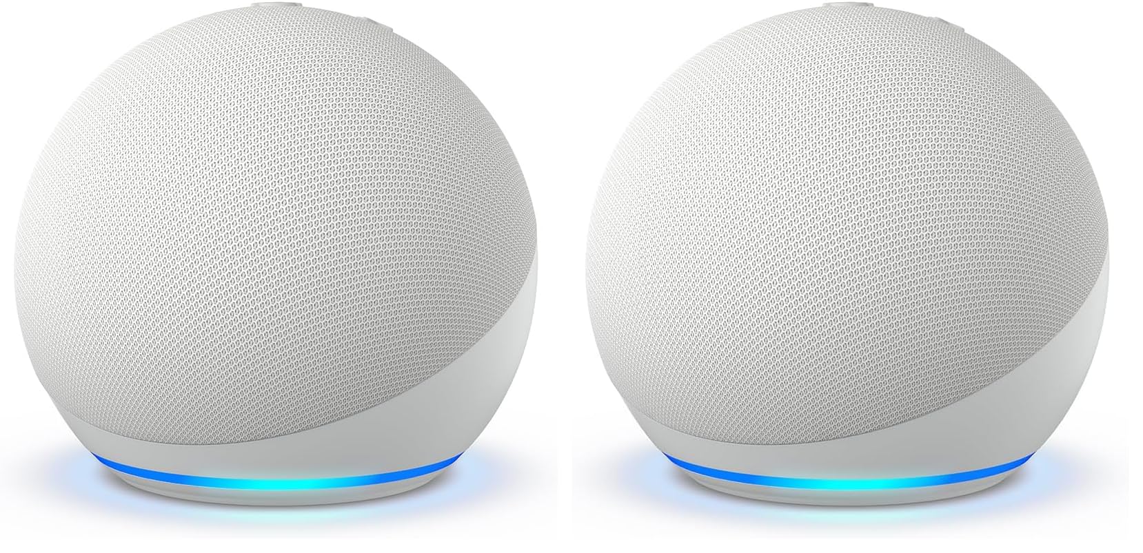 Echo Dot (5.ª generación, modelo de 2022) | Altavoz inteligente wifi y Bluetooth con Alexa, con sonido más potente y de mayor amplitud | Blanco (Paquete de 2)