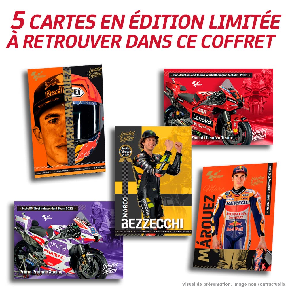 Panini MOTO GP – Blister De 10 Pochettes (50 Stickers) – Album 240 Vignettes Dont 48 Spéciales