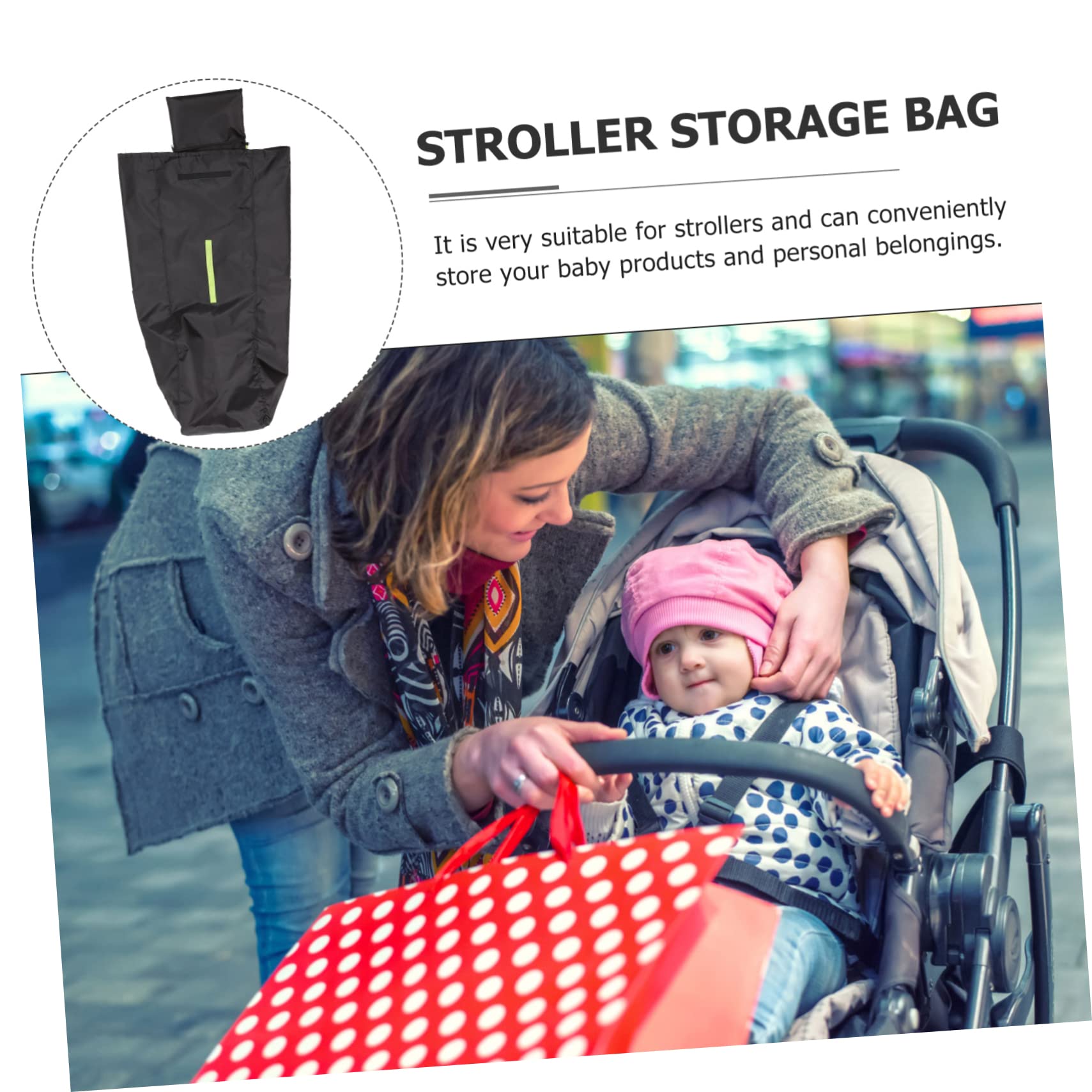 BESTonZON Borsa per Carrozzina Pieghevole per Viaggio e Gate Check | Tessuto Oxford Nero, Protezione Idrorepellente, Accesso Pratico e Trasporto Comodo