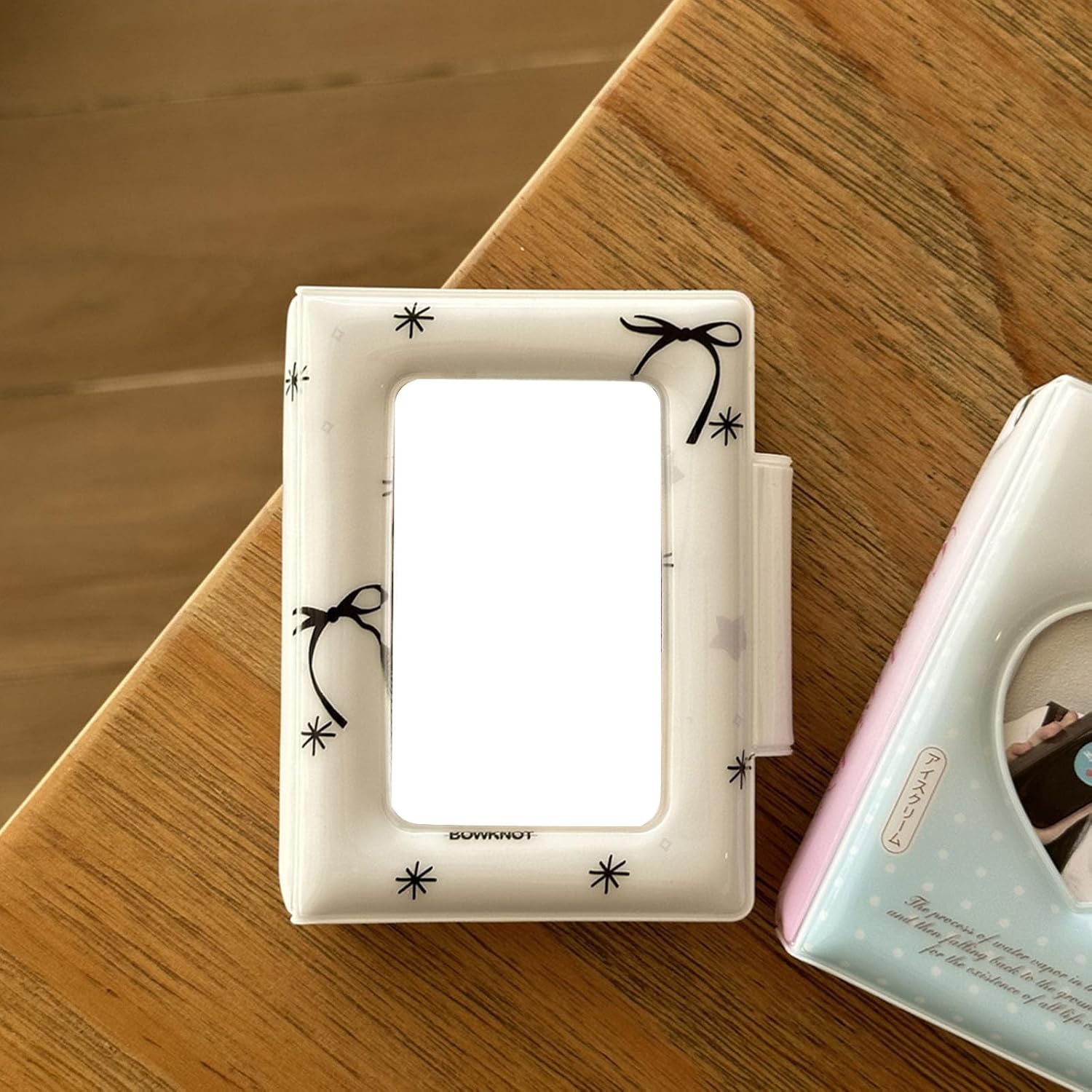 Stylish 3Inch Small Photo Album with Cartoon Pattern Cover and 32 Pocket Photocard Holders Binder Idol Card Collect Book Portable Photocard Album