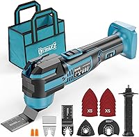 Vista 9 de Herramienta Oscilante Inalámbrica para Batería Dewalt de 20V, Herramienta de Motor sin Escobillas de 6 Velocidades Variables, Kit de Múltiples