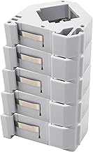 1aTTack.de DIN rail adapter DIN rail adapter for keystone module Keystone RJ45 network Cat6 Cat7 Cat8 RCA audio antenna 35mm DIN rail with grounding spring white 5 pieces