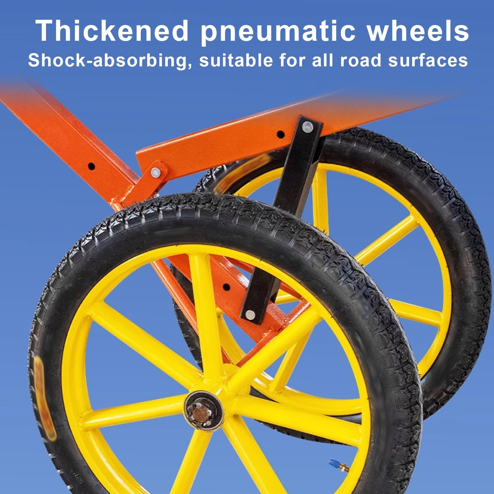 Verstellbarer Hubwagen für Schachtabdeckungen, 227 kg Tragkraft, mit Hebeklemmen und Vollreifen, ideal für den Transport von Betonblöcken und Granitplatten