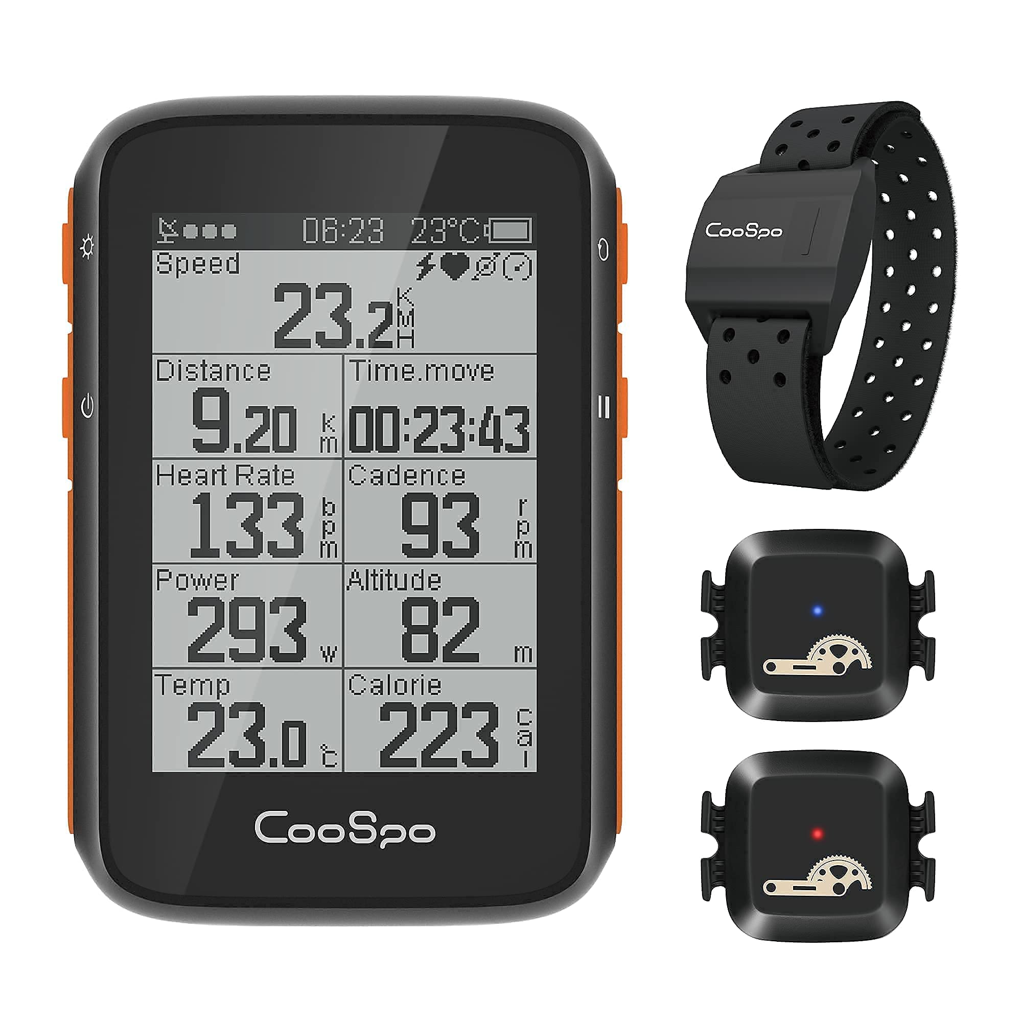 CooSpo Bluetooth ANT+ Wireless GPS Bike Computer Cycling Computer Cadence Sensor Cycling Cadence Spe