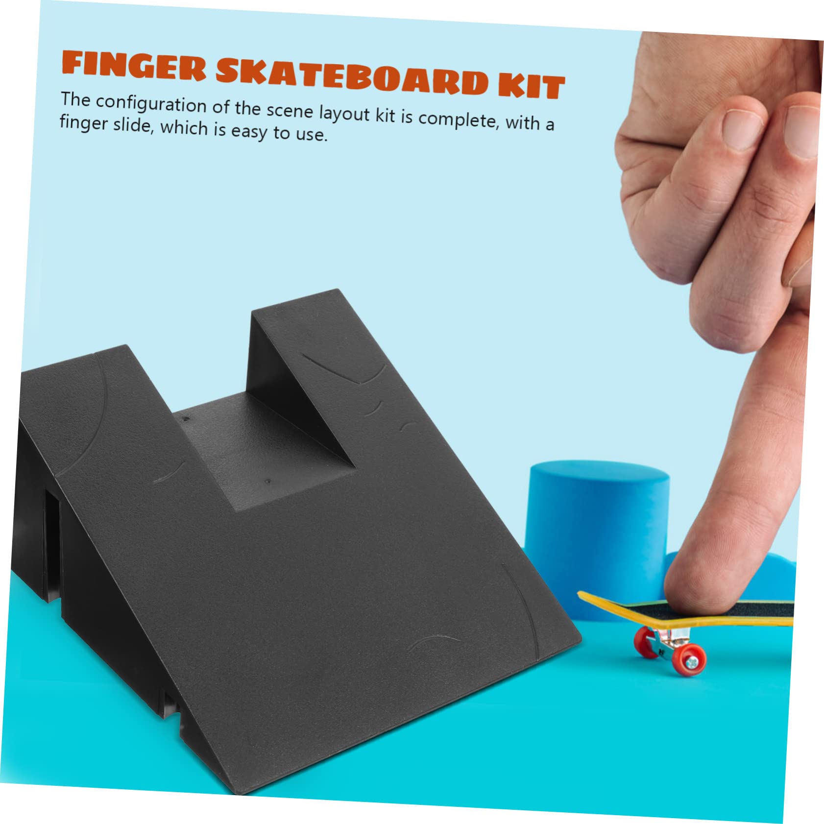HOOTNEE Skateboarding Venue Props Bulk Finger Skateboards for Training Plastic Skate