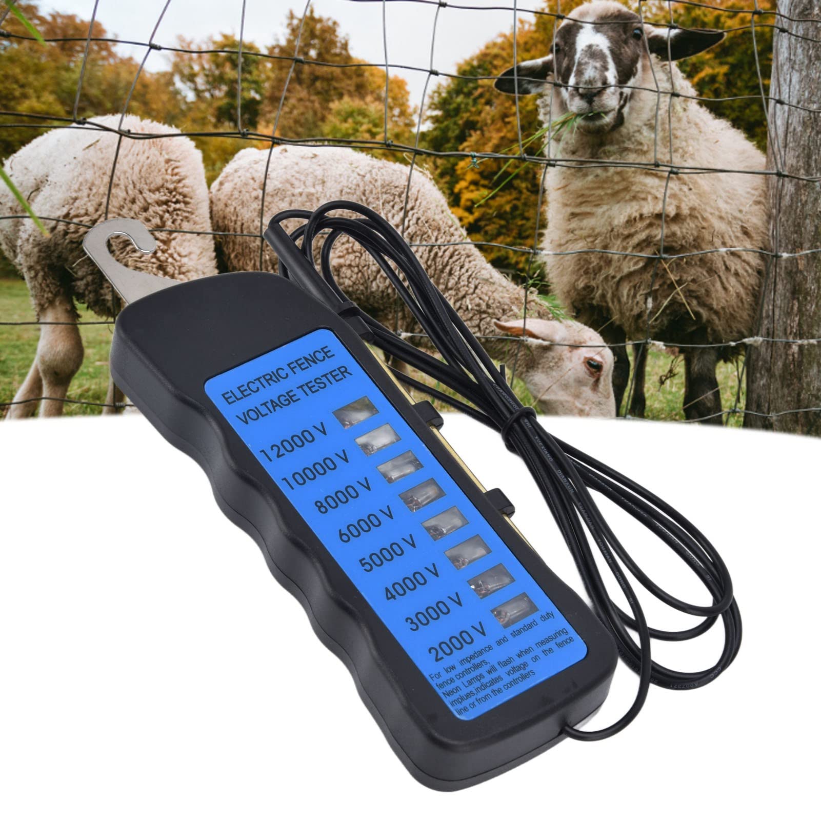 12KV Neon Fence Voltage Tester, 2000-12000V Waterproof Fence Tester for Farms for Livestock Enclosures for Home Gardens - Image 3