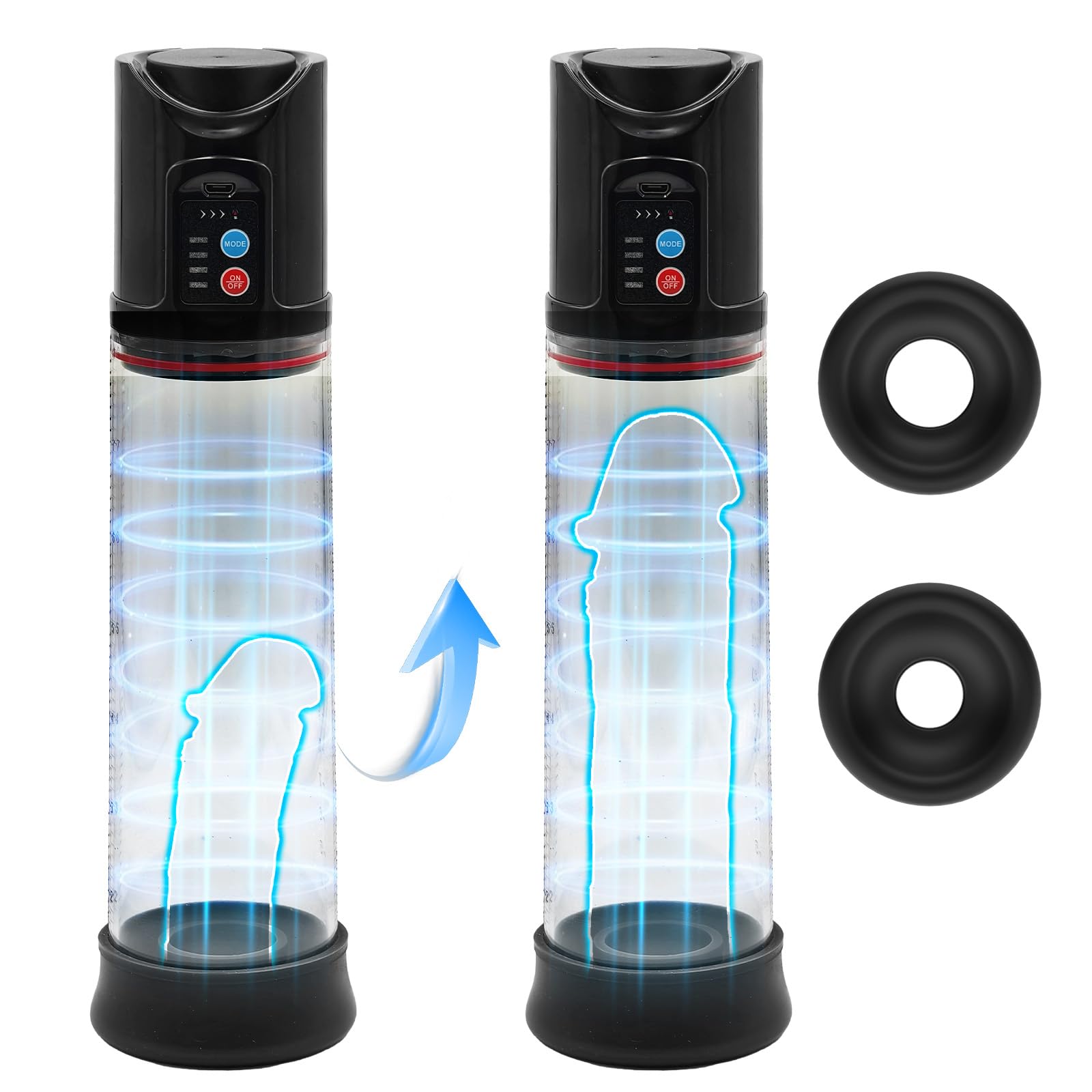 Male Growth Pump Vacuum Pump Increase Size Training Device Extend Pump for Men Penisen Largement Tool Enhancement System Growth Vacuum Pumps Pocket ZQKa2