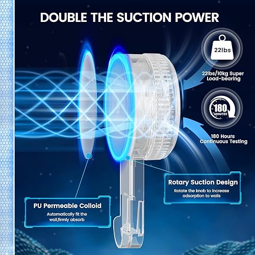 Miniatura 3 de LUXEAR Paquete de 4 unidades de ventosa para ducha, color blanco transparente, estante de ducha, jabonera, ganchos de succión, instalación en 1