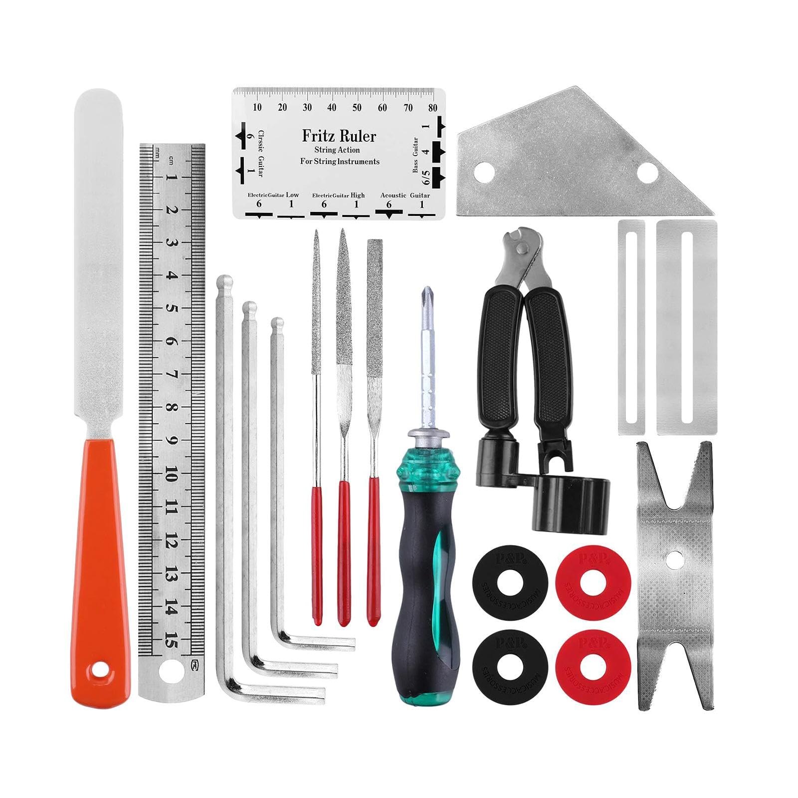 Kit D'outils pour Guitare, Fournitures, 20 Pièces : Outils D'installation pour Cordes de Guitare, Banjo, Guitare Acoustique, Basse