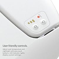 Vista 6 de Brondell L60-EW LumaWarm Asiento de inodoro alargado con luz nocturna calefaccionada, blanco