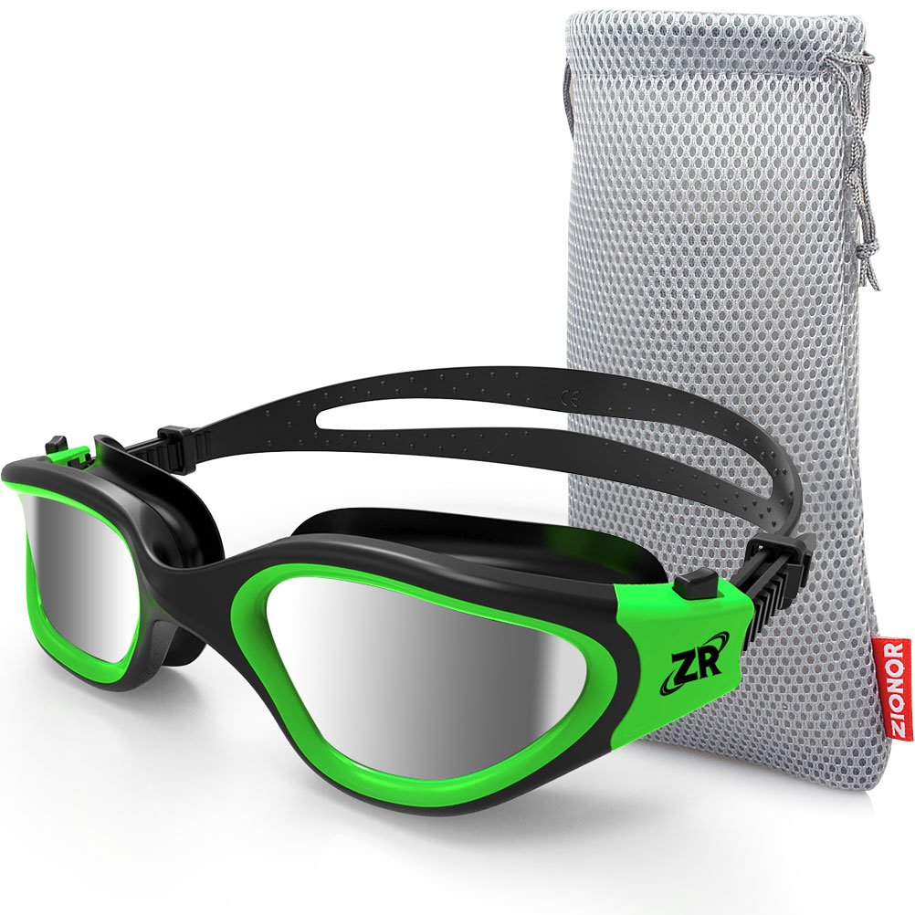 ZIONOR G1 - Gafas de natación polarizadas para unisex y adulto y mujer, anti niebla, 100% anti UV gafas de buceo BlackG…