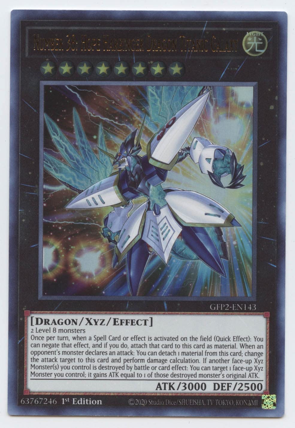 YU-GI-OH! Number 38: Hope Harbinger Dragon Titanic Galaxy - Ultra