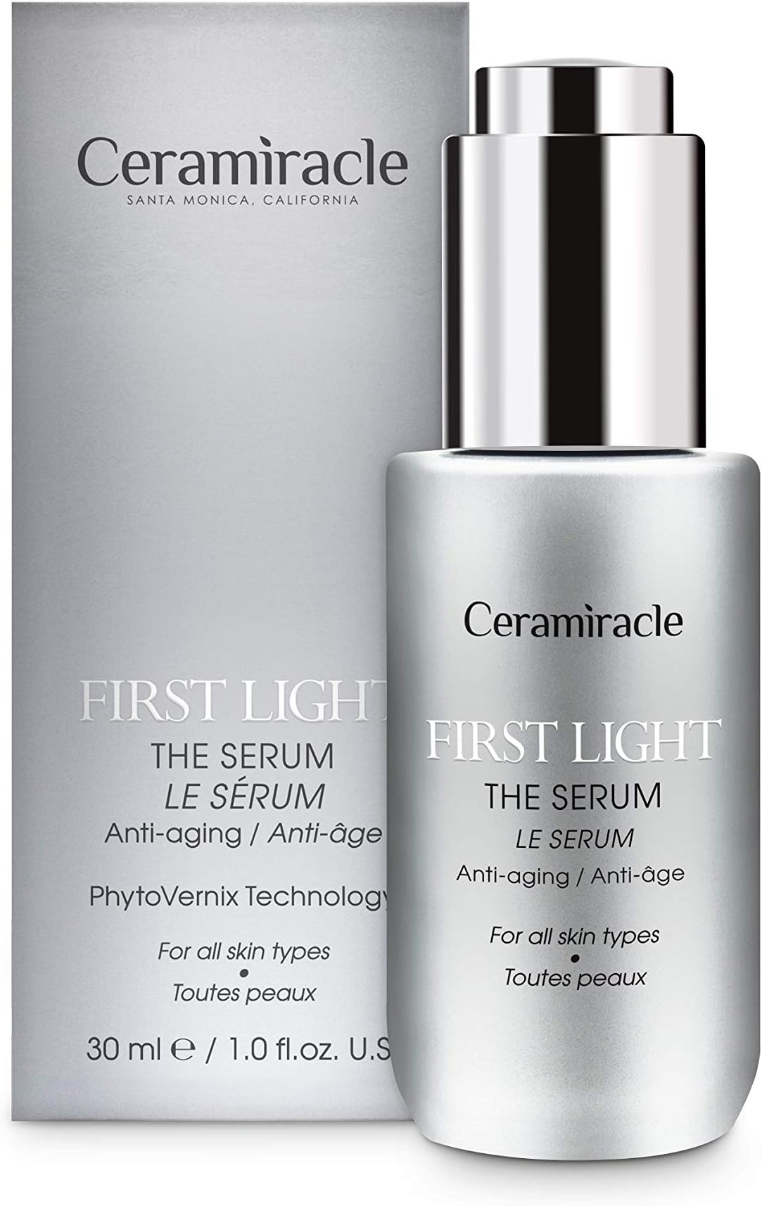 Ceramiracle First Light The Serum | Anti-Aging, Hydrating, Brightens and Rejuvenates Skin, Collagen Protecting, Squalene, Ceramide Formula | Natural, Cruelty Free | 1.0 oz