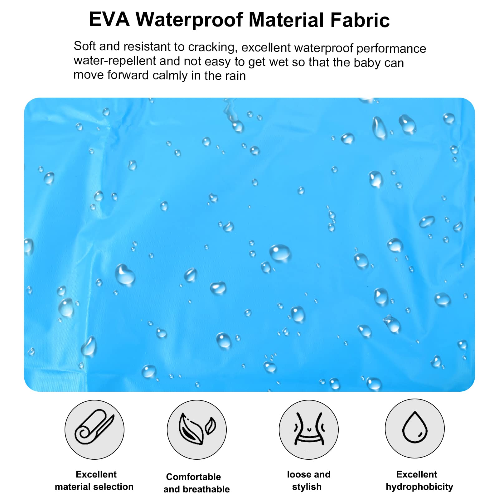 2 Piezas Chubasquero para Niños, Espesar EVA Chubasqueros Impermeable Chaquetas de Lluvia para Niños Niñas Chubasquero Lluvia Reutilizable con Capucha Capa de Lluvia Poncho de Lluvia (Rosa+Azul)