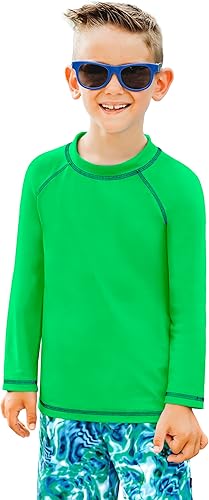 City Threads camisa de manga larga con protección solar SPF 50+, peplo, rash guard para niña