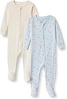 Amazon Essentials x Sofia Grainge Mommy & Me Long Sleeve Footed Pajama Set - 100% Cotton Snug Fit