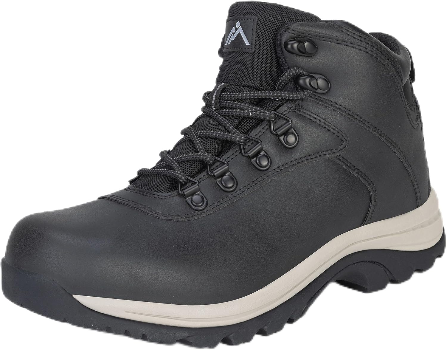 CC-Los Men's Snow Boots | Winter Waterproof Hiking Boot | Segmented Insulation Warm Fur Lined | Black Size 7-13