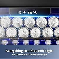 Vista 4 de Antarctic Star - Minirrefrigerador de bebidas con capacidad para 68 latas, mini refrigerador con puerta de vidrio para cervezas, bebidas y vino