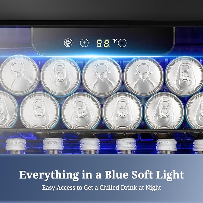 Antarctic Star Beverage Refrigerator Cooler 68 Can, Mini Fridge with Glass Door for Beer Drinks Wine,Freestanding Small Fridge with Electronic Temperature Control for Home and Bar,1.7 cu.ft on Fridge.com