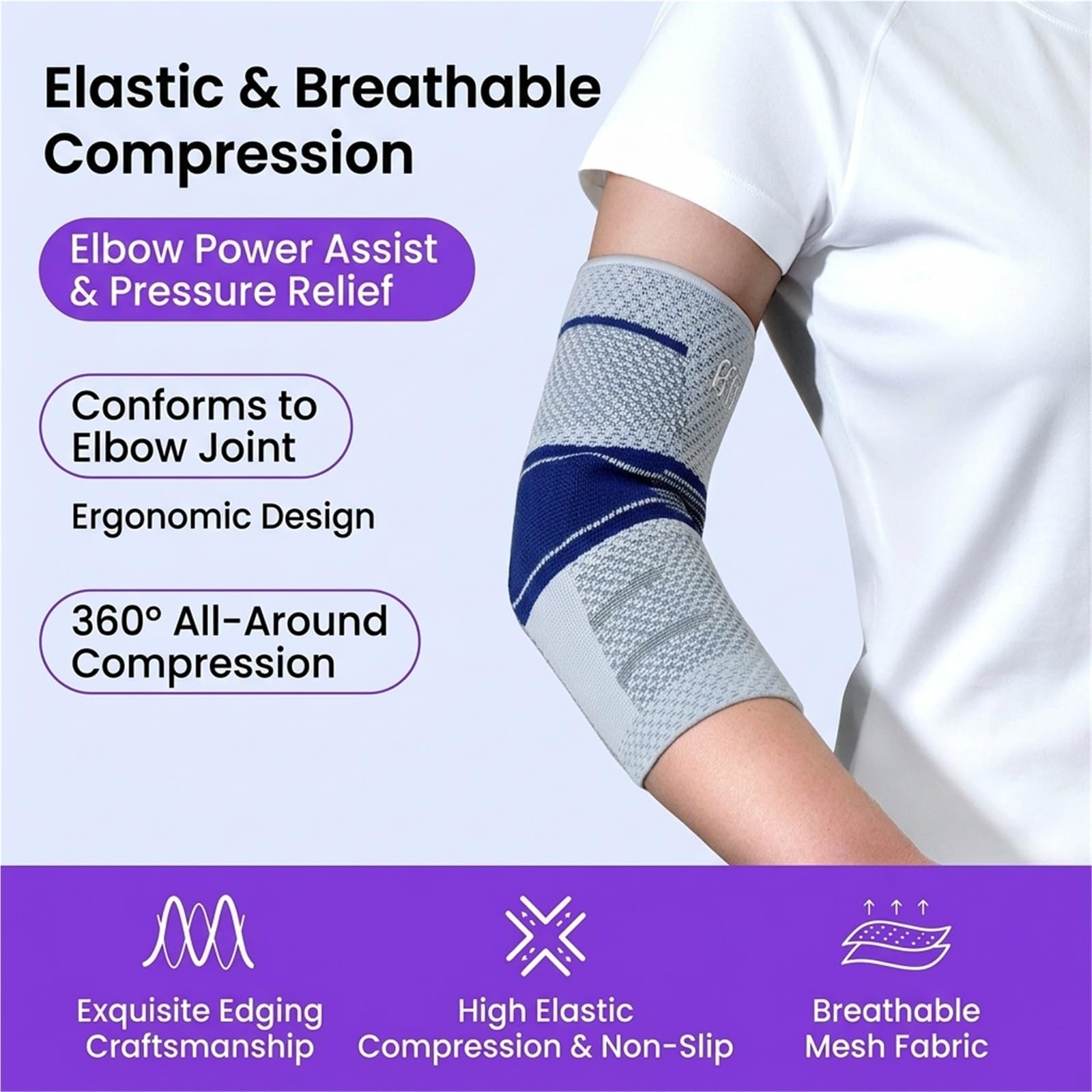 Professionelle Kniebandage für Damen und Herren, geeignet zum Laufen, Fußballspielen, Fitnessstudio und Radfahren. Atmungsaktive Kompressionsmanschette mit EVA-Polsterung und rutschfestem Silikon