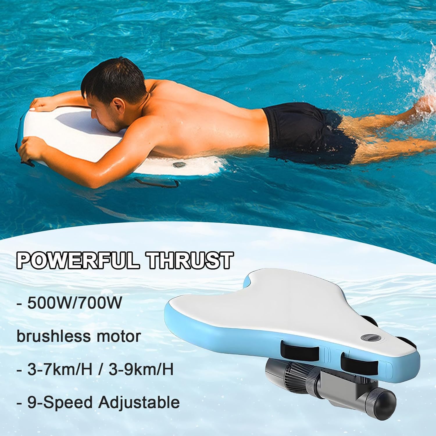 2 in 1 Electric Surfboard, Underwater Scooter+Premium Paddleboard, Underwater Propeller with 10000mah/16000mah Battery,Control Handle,9 Adjustable Gears, for Beginners & Pros