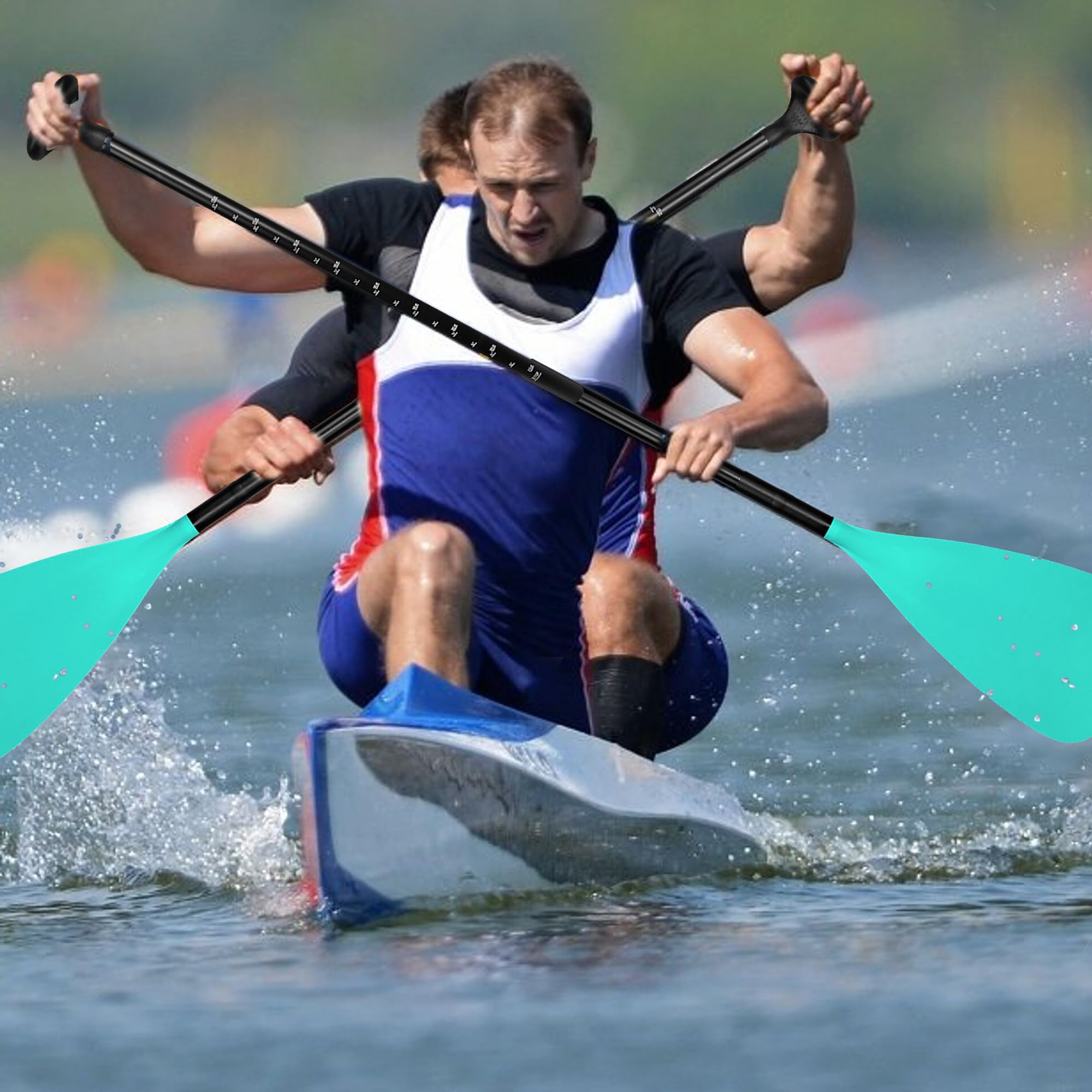 Wiosło kajakowe - regulowane teleskopowe wiosło ze stopu aluminium, pływające wiosło SUP, składana przenośna konstrukcja do pontonów, kajaków i sportów wodnych