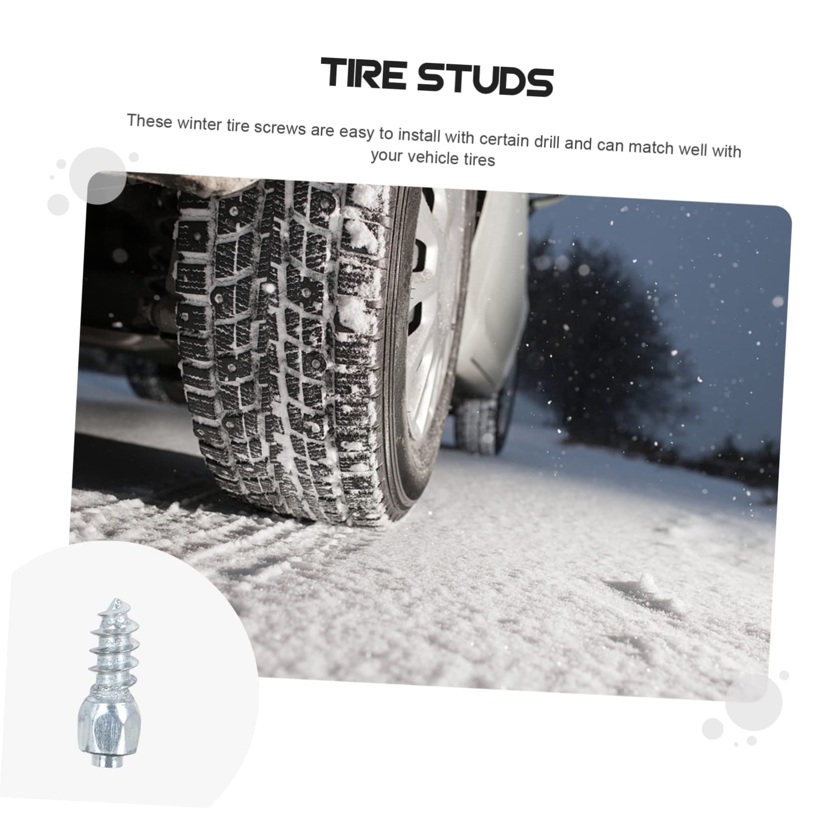 Clavos para Neumáticos de Aleación 100 Pcs Antideslizantes para Coche y Bicicleta Invierno Uso Profesional Resistentes y Duraderos Reparación de Ruedas para Vehículos y Bicicletas