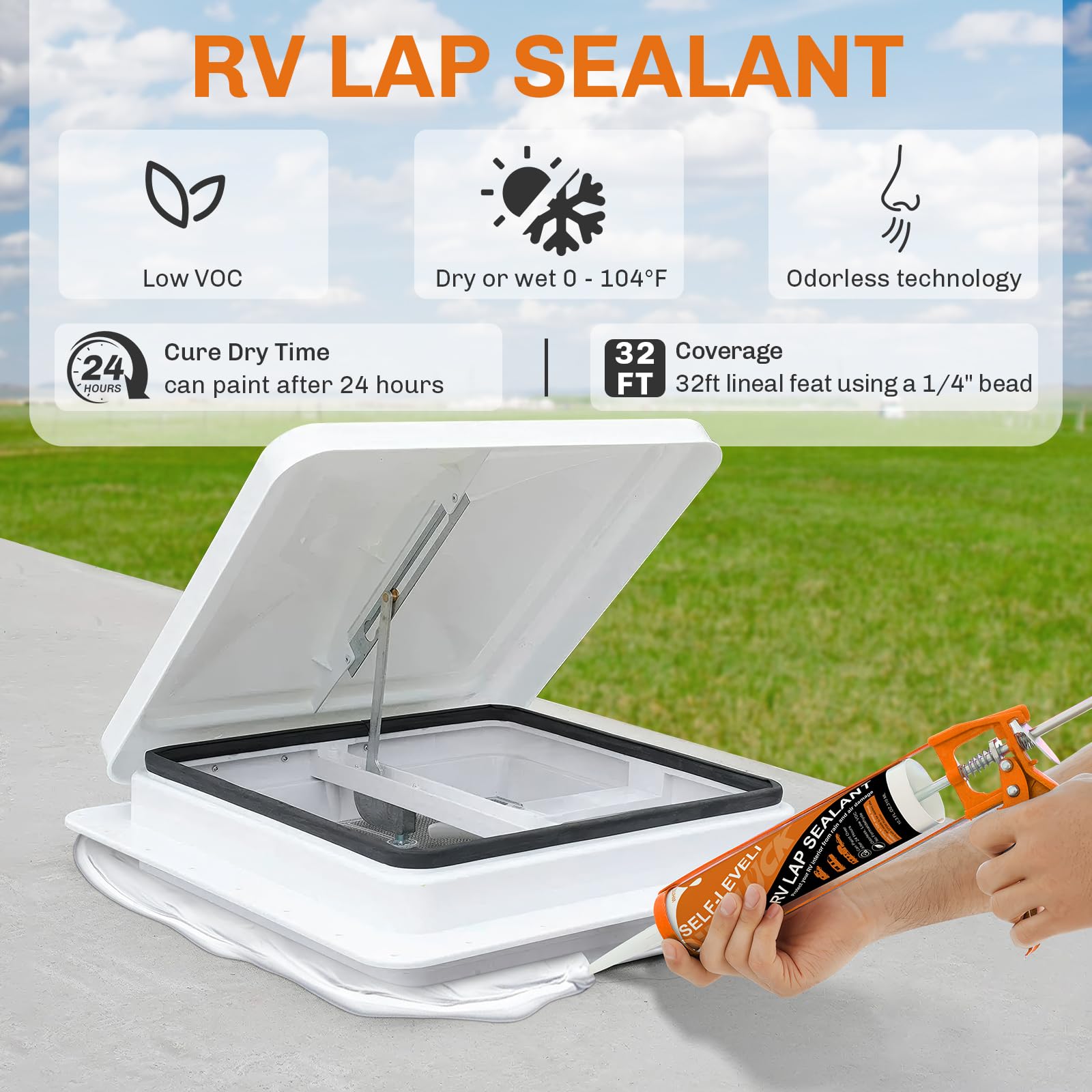 Snapklik.com : 1PC Self Leveling RV Roof Sealant Lap For RV Roofs ...