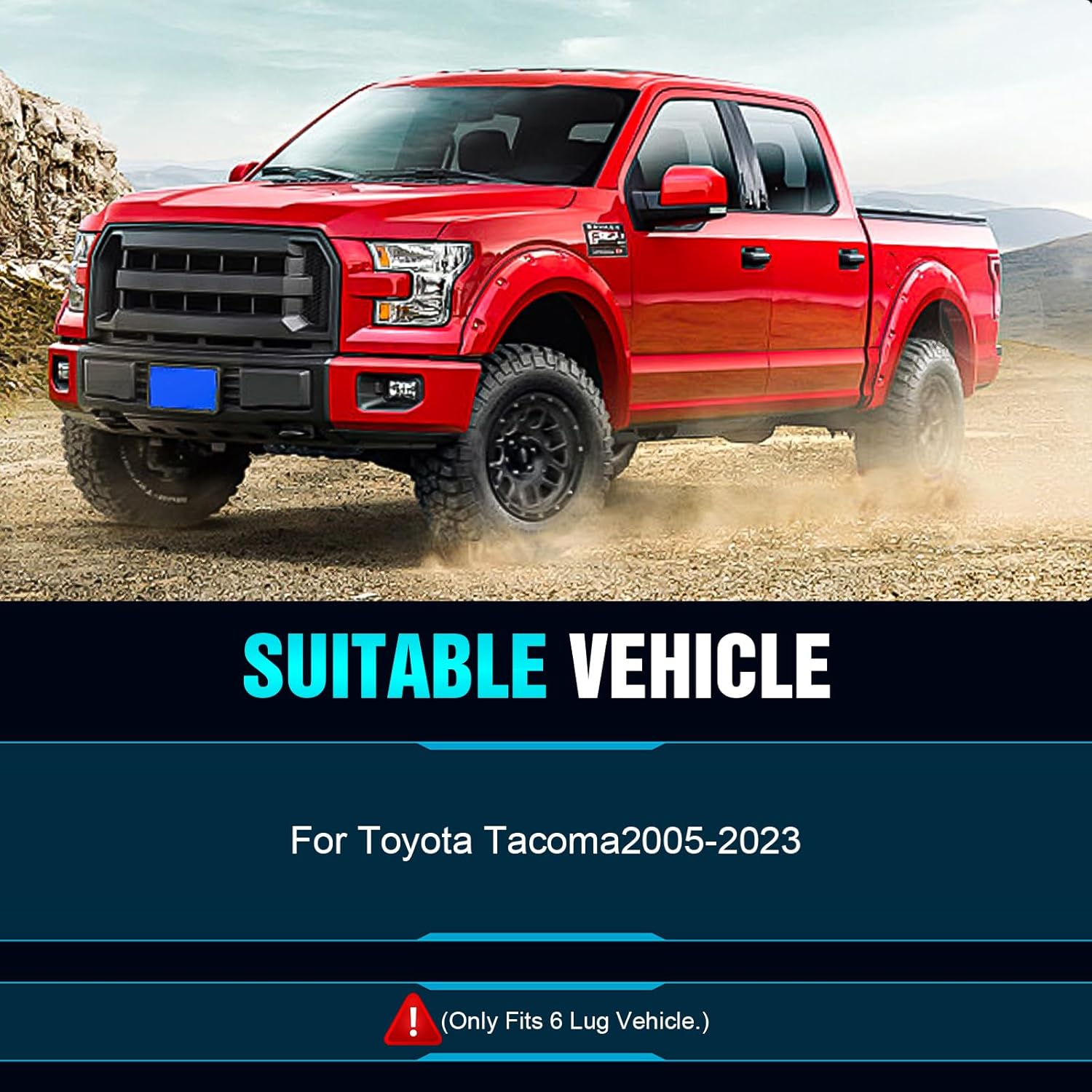 Full Lift Kits For Tacoma 2005-2023, 3"F+2"R Leveling Lift Kits Compatible with Toyota Tacoma 2WD 4WD, Full Suspension Lift Kits Include 3in Front Strut Spacer and 2in Rear Lift Blocks with U Bolts