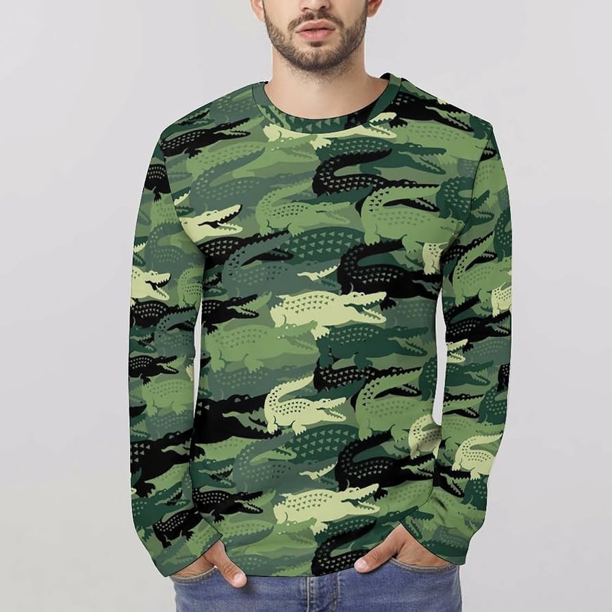 EVISU 長袖カットソー サイズ36 虎柄ポロシャツ　迷彩柄Tシャツ EVISU 長袖カットソー サイズ36 虎柄ポロシャツ 迷彩柄Tシャツ