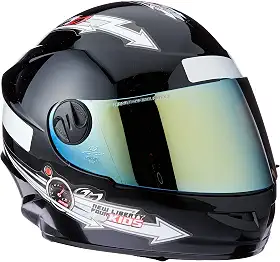 CAPACETE FECHADO PRO TORK LIBERTY FOR KIDS SOLID PRETO TAM. 54 VIS. DOURADA